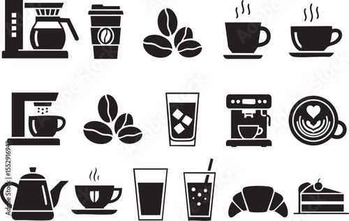 カフェ・コーヒー アイコンセット / Cafe & Coffee Icon Set