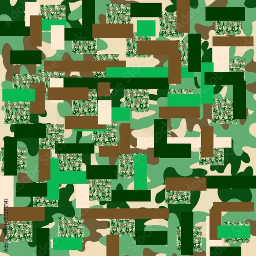 seamless camouflage pattern ,military modern design. Vector illustration 
