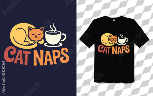 Cat Naps T shirt modern and trendy typography T-shirt designs, T-shirt design with typography, Famous quotes t-shirt design, apparel and clothing, Cat Tshirt Blue