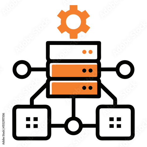 Data Processing icon on white background