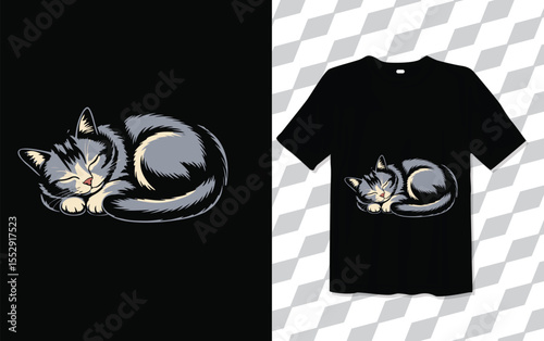 Cat Sleeping T shirt modern and trendy typography T-shirt designs, T-shirt design with typography, Famous quotes t-shirt design, apparel and clothing, Cat Tshirt.