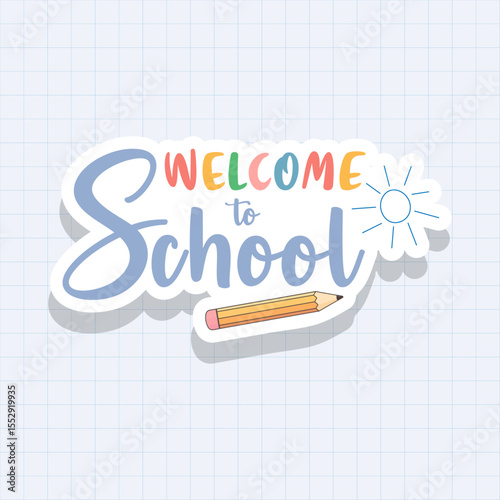 Set of 3 cute vector stickers for Back to School — colorful knowledge day labels with school supplies, September 1 celebration icons, kids education design on white background