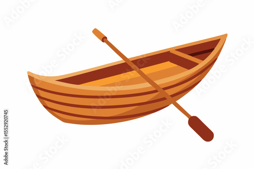 Old wooden boat isolated on a white background