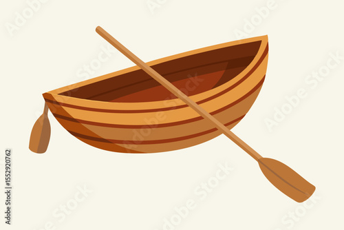 Old wooden boat isolated on a white background