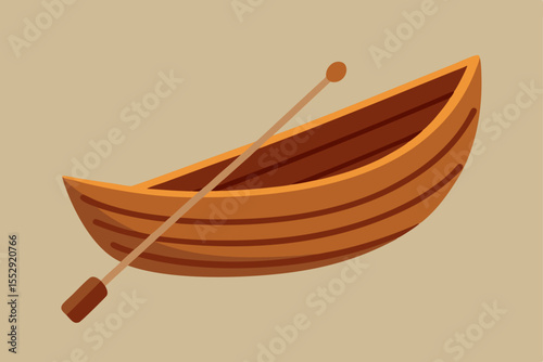 Old wooden boat isolated on a white background