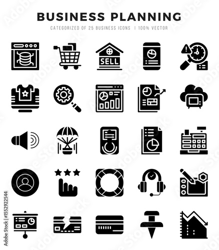 Business Planning icons set for website and mobile site and apps.