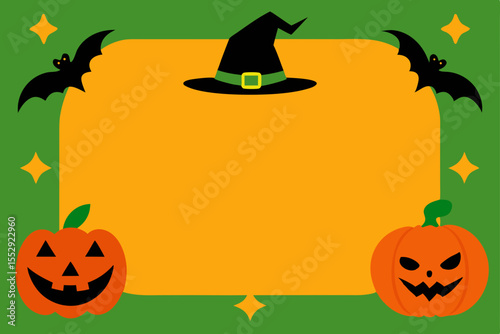 Spooky Halloween night with scary pumpkins, bats, and a creepy tree illustration perfect for an October celebration banner
