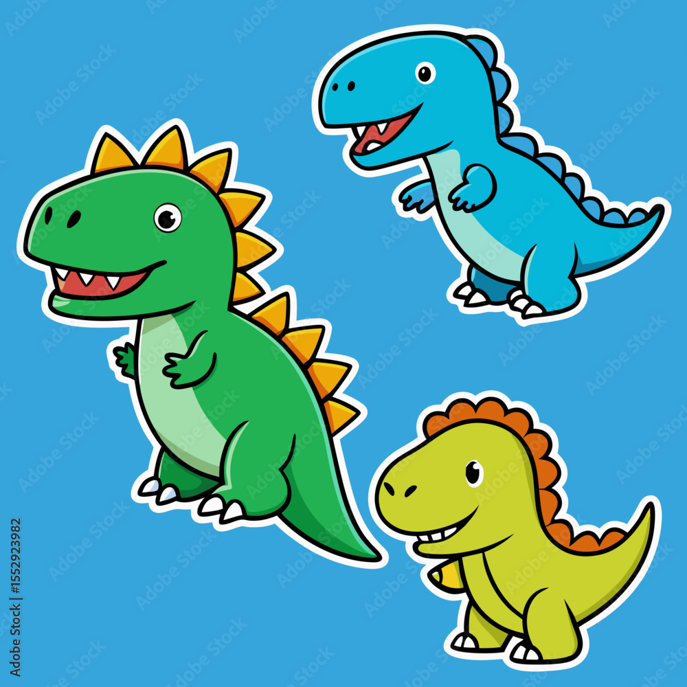 Fototapeta premium dinosaur stickers for kids