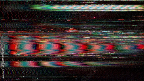 VHS Abstract Background. Glitch Lines Noise Overlay Texture