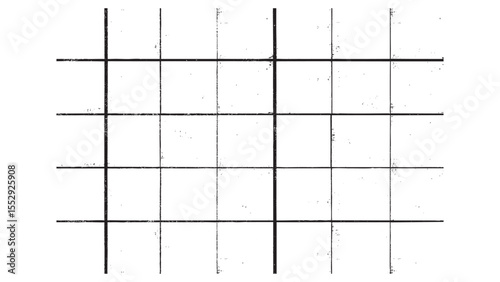 Distressed Grid Lines Minimalist Abstract Art