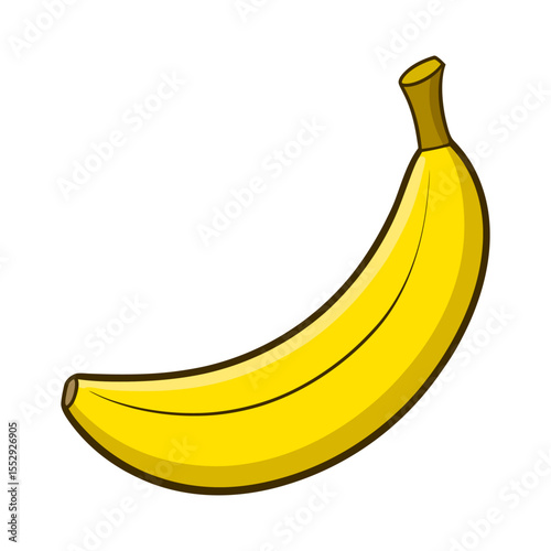 Flat banana fruit icon vector illustration design