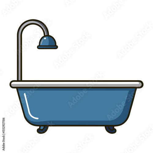 Flat bathtub icon vector illustration design
