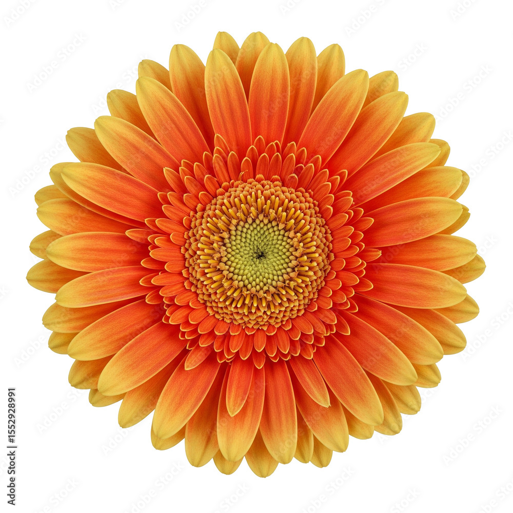 orange gerber daisy isolated on white orange gerber daisy isolated on white