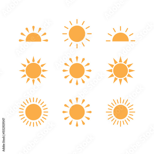 Sun Icons Vector Set