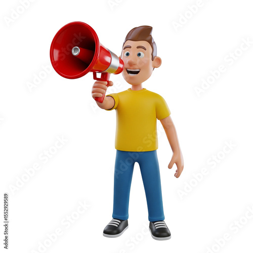 man with megaphone