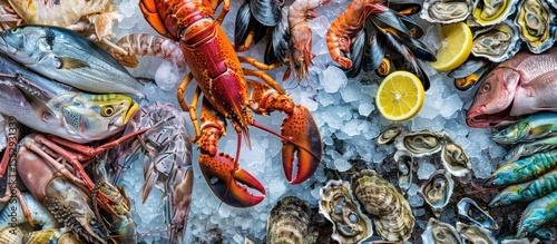 Seafood Market Display: Fresh and Ready to Eat