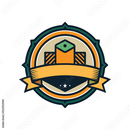 Handmade product logo, icon, vector art badge style