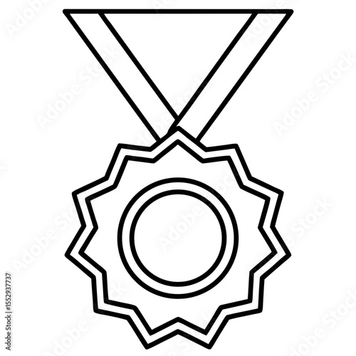 Minimalist Medal Line Art Design