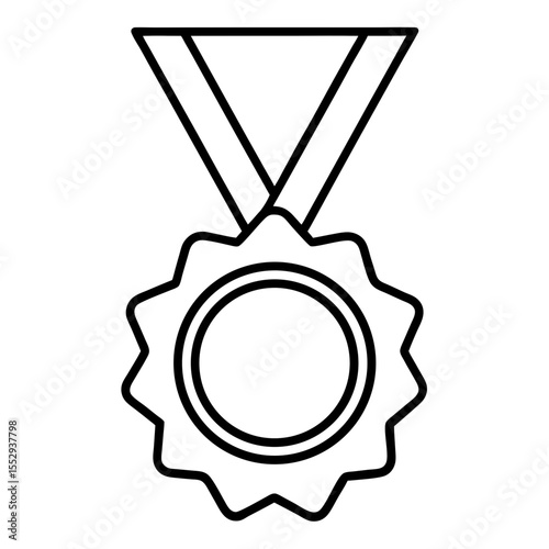Minimalist Medal Line Art Design