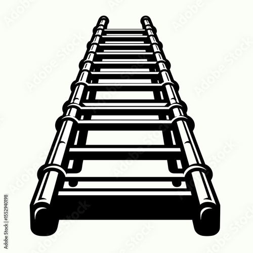 Agility ladder. Sports Game Athlete Fitness Exercise Equipment Clipart Line Art Vector Illustration. Swiftness grid physical training tool for improved quickness footwork and pace.