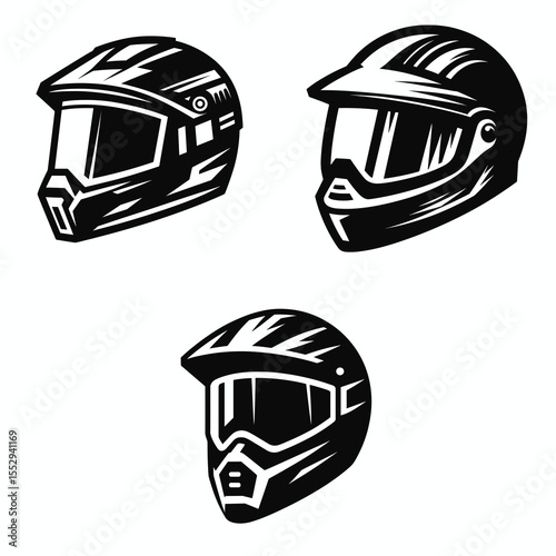 Helmet visor. Sports Game Athlete Fitness Exercise Equipment Clipart Line Art Vector Illustration. Headgear shield safety eyewear attachment for safeguarding during activity.
