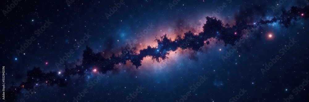 Fototapeta premium Inky black expanse, countless stars blazing brightly , sparkle, beauty