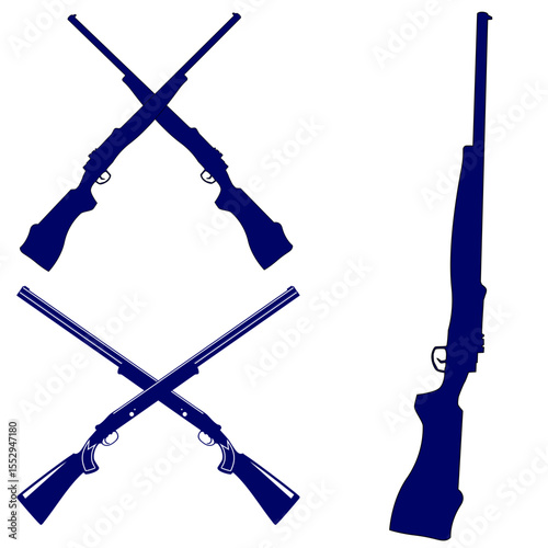 assault rifle shotgun vector illustration
