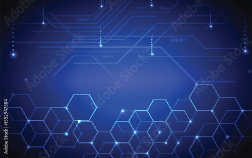 Abstract digital circuit board technology background