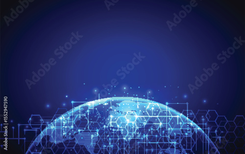 Global network and digital world background