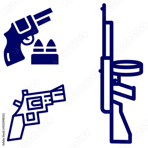 vector illustration of a firearm