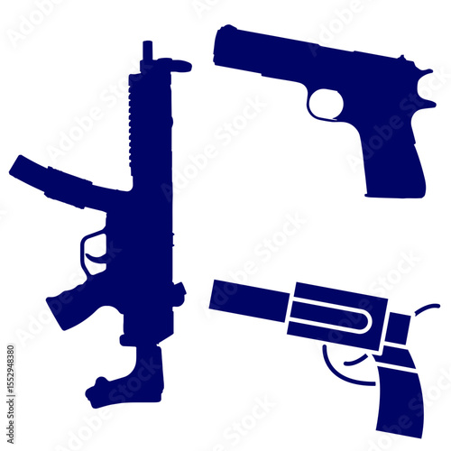 vector illustration of a firearm