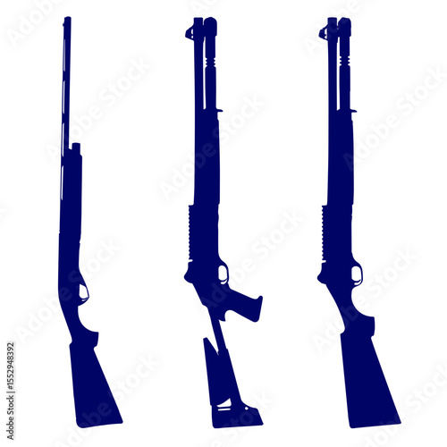 assault rifle shotgun vector illustration