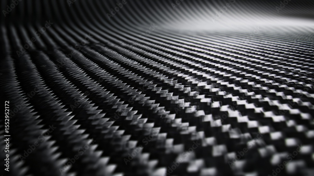 Fototapeta premium Detailed Examination of Carbon Fiber Weaving