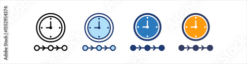 Timeline Icon  Set Multiple Style Collection
