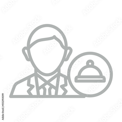 Customer Order Vector Line Grey Icon Design
