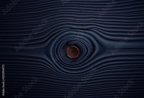 Deeply grained ebony wood, showing rich, dark hues and natural knots,  nature,  black background