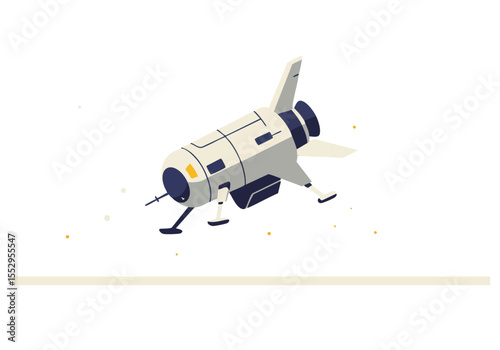 A stylized rocket illustration floats in space against a teal background. A subtle horizontal line and text 'Soft Approach' complete the design. Modern, minimalist, and visually appealing.