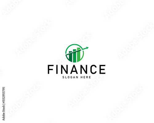 Financial Advisers Market Charts Logo design abstract vector template.