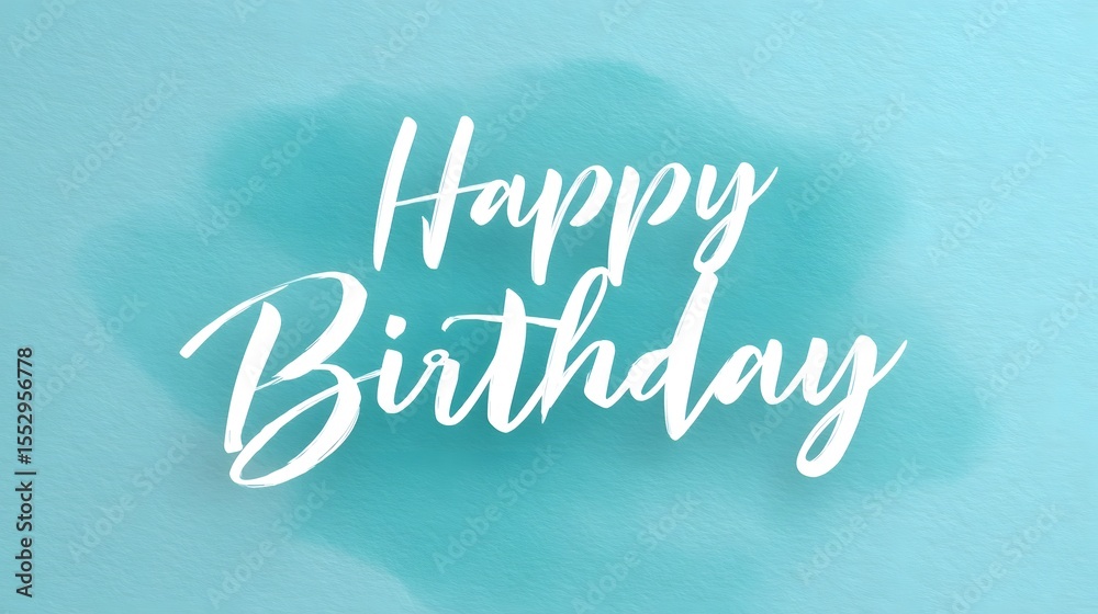 Obraz premium Happy Birthday greeting in calligraphic text