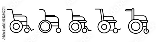 Wheel chair flat icon on white background.