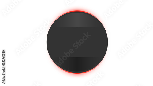 Transparent Background: Dark gray oval with a fiery red outer glow, perfect for sci-fi interfaces, warning signals, or bold, energetic designs.

