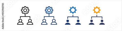 Outsourcing Icon Set Multiple Style Collection