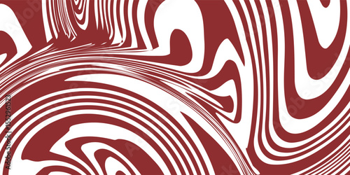 Red and white twisted wavy lines of different thicknesses. Texture of Christmas candy cane. Vector illustration