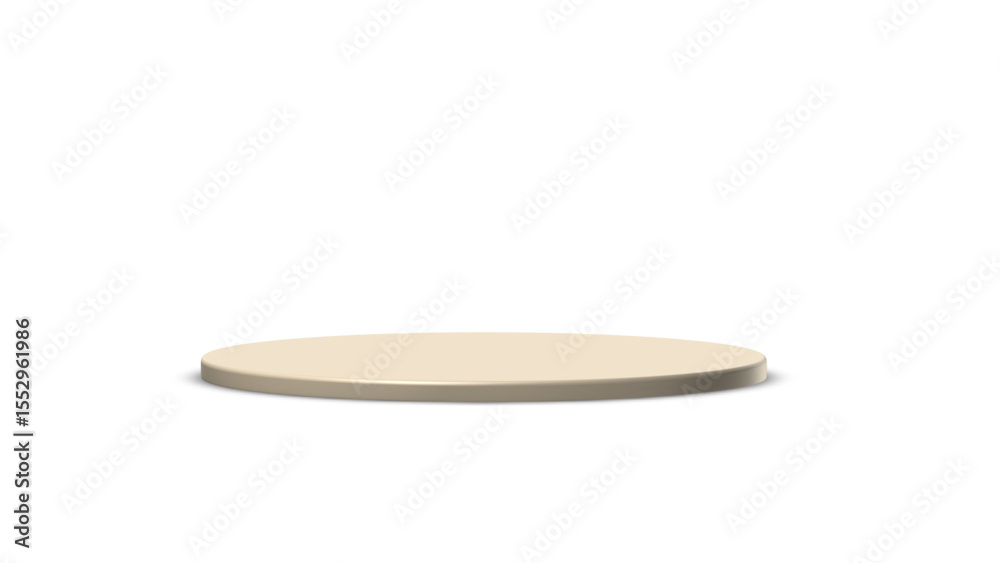 Thin, light beige round display platform with a subtle shadow, offering a clean and minimalist base on a transparent background.
Thin, light beige round display platform with a subtle shadow, offering a clean and minimalist base on a transparent background.