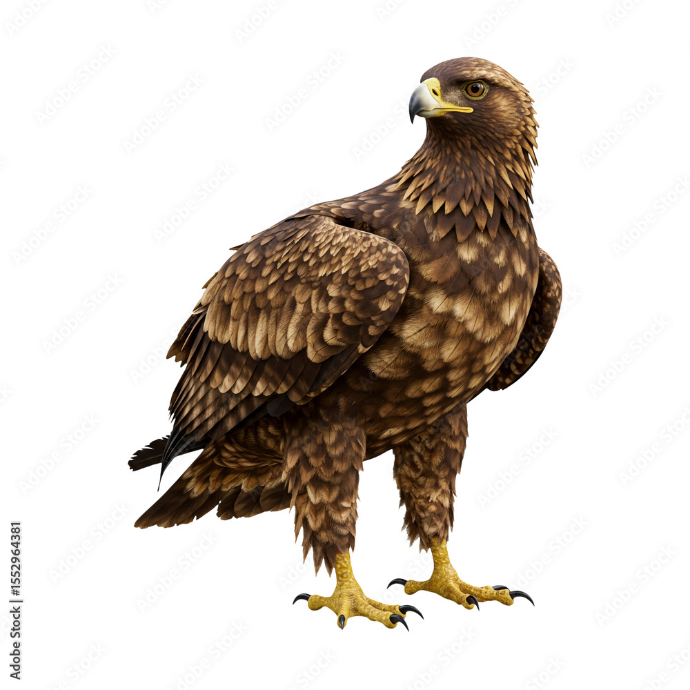 Obraz premium Eagle – Realistic Full-Body Render – Transparent PNG Clipart Set