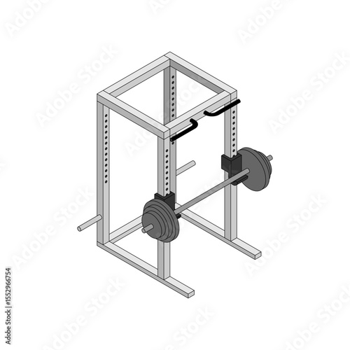 Power Rack Machine. Squat Machine. Weight Training