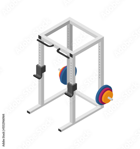 Power Rack Machine. Squat Machine. Weight Training