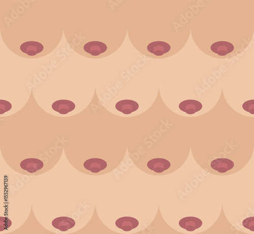 Breast pattern seamless. Breast background. titties texture. bust ornament