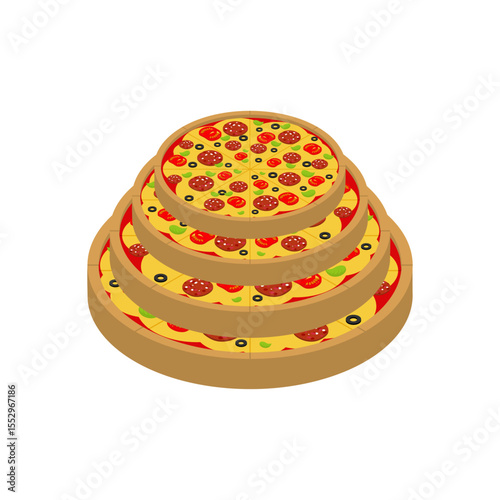 Pizza Pyramid. Pizza Slice Pyramid