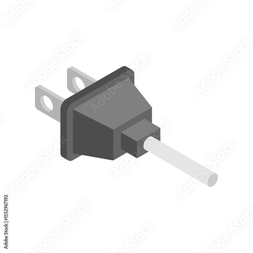 Plug isolated. Electrical appliances connected to network